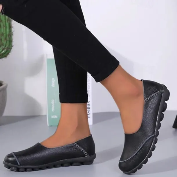 Women's Flats Slip-Ons Loafers Plus Size Barefoot shoes Comfort Shoes Outdoor Daily Solid Color Summer Flat Heel Round Toe Casual Comfort Minimalism Faux Leather PU Loafer Wine Red Black White