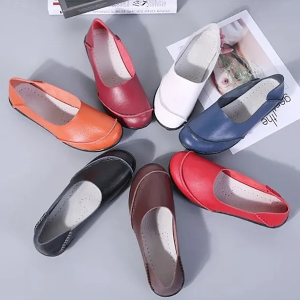 Women's Flats Slip-Ons Loafers Plus Size Barefoot shoes Comfort Shoes Outdoor Daily Solid Color Summer Flat Heel Round Toe Casual Comfort Minimalism Faux Leather PU Loafer Wine Red Black White