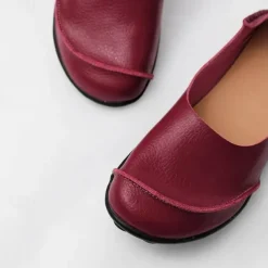 Women's Flats Slip-Ons Loafers Plus Size Barefoot shoes Comfort Shoes Outdoor Daily Solid Color Summer Flat Heel Round Toe Casual Comfort Minimalism Faux Leather PU Loafer Wine Red Black White