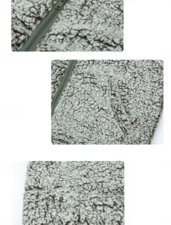 Women's Fleece Jacket Fleece Vest Teddy Coat Warm Breathable Zipper Pocket Fleece Lined Casual Plain Vacation Street Daily Wear Going out Zipper Regular Stand Collar Regular Fit Sleeveless Outerwear