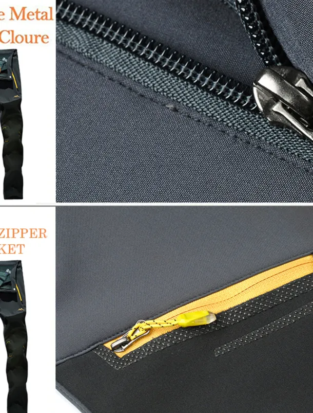 Women's Fleece Lined Pants Hiking Pants Trousers Softshell Pants Winter Outdoor Thermal Warm Waterproof Windproof Insulated 5 Zipper Pocket Elastic Waist Bottoms Pants Purple Army Green Dark Gray