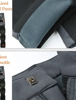 Women's Fleece Lined Pants Hiking Pants Trousers Softshell Pants Winter Outdoor Thermal Warm Waterproof Windproof Insulated 5 Zipper Pocket Elastic Waist Bottoms Pants Purple Army Green Dark Gray