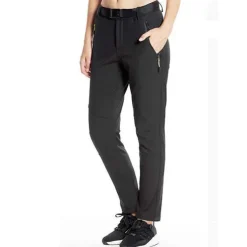 Women's Fleece Lined Pants Hiking Pants Trousers Solid Color Winter Outdoor Thermal Warm Waterproof Pants / Trousers Dark Navy Black Fishing Climbing Running M L XL XXL XXXL