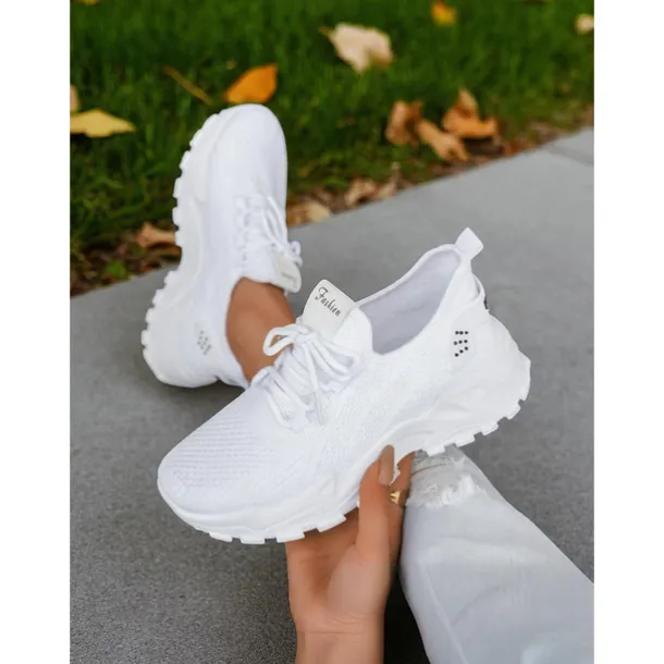 Women's Flyknit Athletic Sneakers – Lightweight Lace-Up Trainers for Walking, Gym and Casual Outings