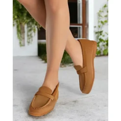 Women's Flyknit Slip-On Loafers - Lightweight Casual Walking Shoes for Work & Daily Wear