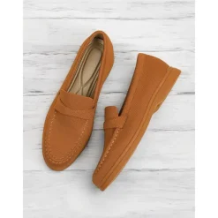 Women's Flyknit Slip-On Loafers - Lightweight Casual Walking Shoes for Work & Daily Wear