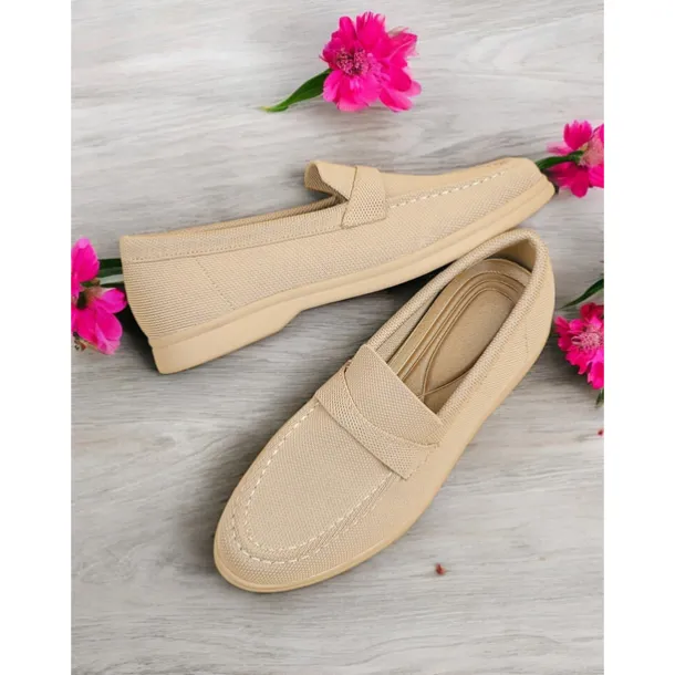 Women's Flyknit Slip-On Loafers - Lightweight Casual Walking Shoes for Work & Daily Wear