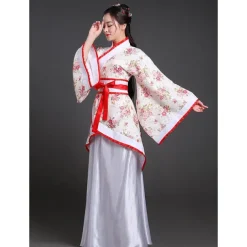 Women's Girls' Hanfu Antique Outfits Classic Style Classic & Timeless Elegant & Luxurious Chinese Style Chinese Red High Quality Hanfu Chinese Palace Style Costume