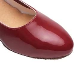 Women's Gold Latin Dance Shoes – Mary Jane Ballroom Heels with Suede Sole for Salsa & Performance