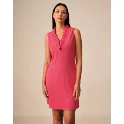 Women's Golf Dress Navy Blue Rose Red Sleeveless Dress Ladies Golf Attire Clothes Outfits Wear Apparel