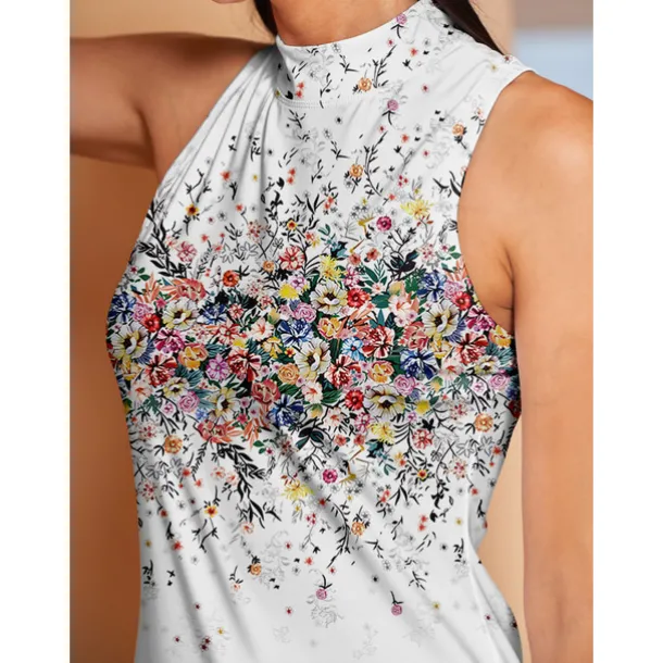 Women's Golf Dress White Sleeveless Ladies Golf Attire Clothes Outfits Wear Apparel