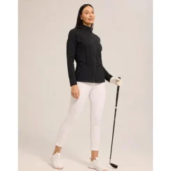 Women's Golf Jacket Black White Navy Blue Long Sleeve Top Ladies Golf Attire Clothes Outfits Wear Apparel