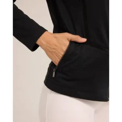 Women's Golf Jacket Black White Navy Blue Long Sleeve Top Ladies Golf Attire Clothes Outfits Wear Apparel