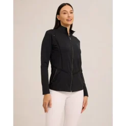 Women's Golf Jacket Black White Navy Blue Long Sleeve Top Ladies Golf Attire Clothes Outfits Wear Apparel