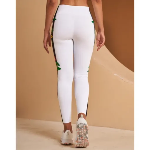 Women's Golf Leggings Side Floral Print Ladies Golf Attire Clothes Outfits Wear Apparel