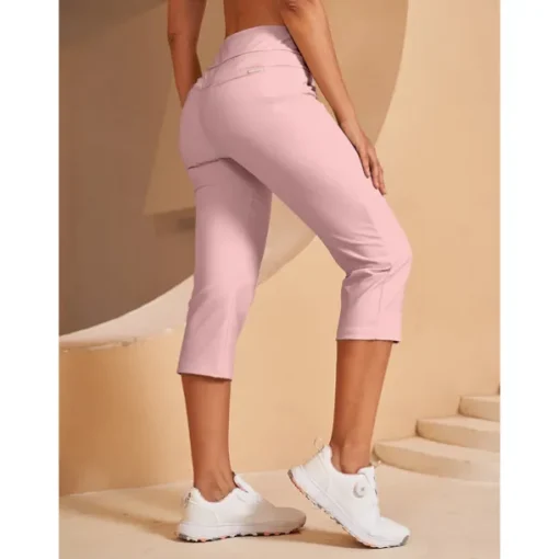 Women's Golf Pants Black Pink Red Bottoms Ladies Golf Attire Clothes Outfits Wear Apparel