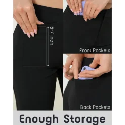 Women's Golf Pants Navy Black Pants / Trousers Ladies Golf Attire Clothes Outfits Wear Apparel