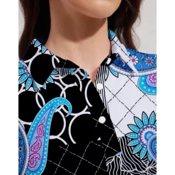 Women's Golf Polo Shirt Blue Short Sleeve Top Ladies Golf Attire Clothes Outfits Wear Apparel