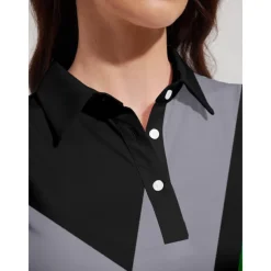 Women's Golf Polo Shirt Grey Sleeveless Top Ladies Golf Attire Clothes Outfits Wear Apparel