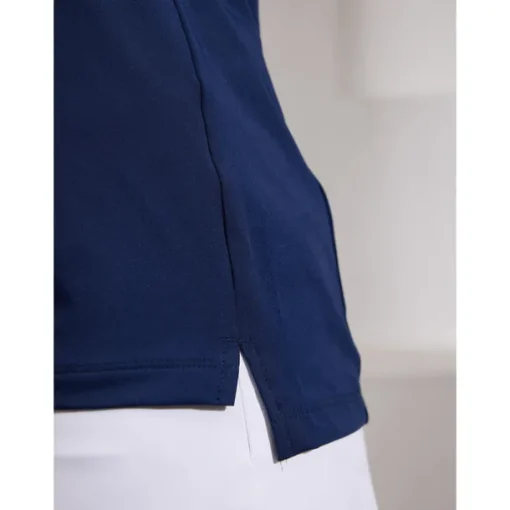 Women's Golf Polo Shirt Navy Rose Red Sleeveless Top Ladies Golf Attire Clothes Outfits Wear Apparel