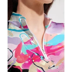 Women's Golf Polo Shirt Pink Long Sleeve Top Ladies Golf Attire Clothes Outfits Wear Apparel