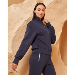 Women's Golf Pullover Sweatshirt Black White Dark Navy Long Sleeve Top Ladies Golf Attire Clothes Outfits Wear Apparel