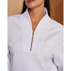 Women's Golf Pullover Sweatshirt Black White Dark Navy Long Sleeve Top Ladies Golf Attire Clothes Outfits Wear Apparel