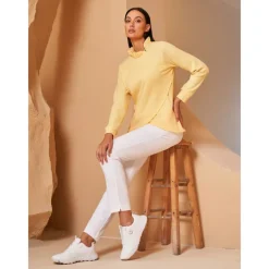 Women's Golf Pullover Sweatshirt Light Pink Yellow Dark Navy Long Sleeve Top Ladies Golf Attire Clothes Outfits Wear Apparel