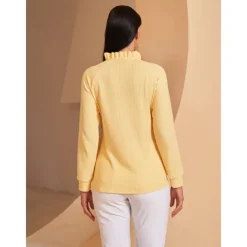 Women's Golf Pullover Sweatshirt Light Pink Yellow Dark Navy Long Sleeve Top Ladies Golf Attire Clothes Outfits Wear Apparel