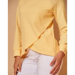 Women's Golf Pullover Sweatshirt Light Pink Yellow Dark Navy Long Sleeve Top Ladies Golf Attire Clothes Outfits Wear Apparel