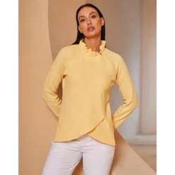 Women's Golf Pullover Sweatshirt Light Pink Yellow Dark Navy Long Sleeve Top Ladies Golf Attire Clothes Outfits Wear Apparel