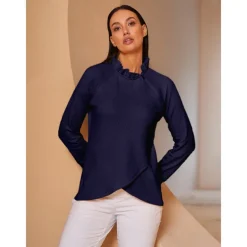 Women's Golf Pullover Sweatshirt Light Pink Yellow Dark Navy Long Sleeve Top Ladies Golf Attire Clothes Outfits Wear Apparel