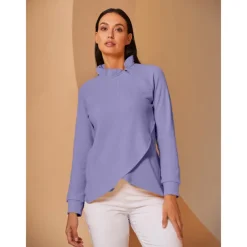 Women's Golf Pullover Sweatshirt Light Pink Yellow Dark Navy Long Sleeve Top Ladies Golf Attire Clothes Outfits Wear Apparel