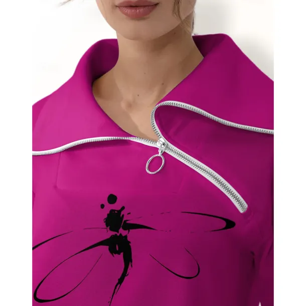 Women's Golf Pullover Sweatshirt Navy Black Red Long Sleeve Top Animal Fall Winter Ladies Golf Attire Clothes Outfits Wear Apparel