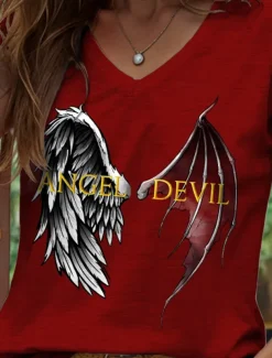 Women's Graphic Letter Camisole Tank Top Vintage Stylish Classic Sleeveless Short Sleeve V Neck Regular Tops Daily Vacation Wear Print Black White Red Blue Purple Summer Spring