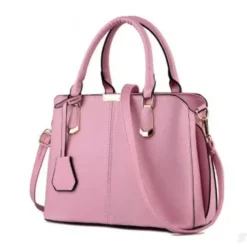 Women's Green Faux Leather Handbag – Elegant Structured Tote Bag with Gold Accents for Work, Travel & Everyday Use