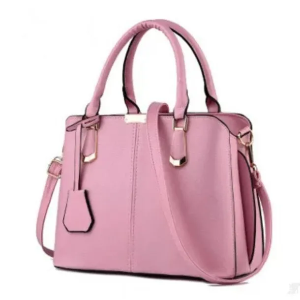 Women's Green Faux Leather Handbag – Elegant Structured Tote Bag with Gold Accents for Work, Travel & Everyday Use