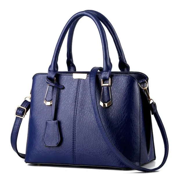 Women's Green Faux Leather Handbag – Elegant Structured Tote Bag with Gold Accents for Work, Travel & Everyday Use