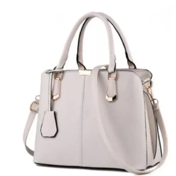 Women's Green Faux Leather Handbag – Elegant Structured Tote Bag with Gold Accents for Work, Travel & Everyday Use