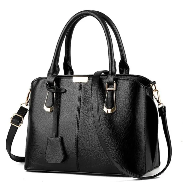 Women's Green Faux Leather Handbag – Elegant Structured Tote Bag with Gold Accents for Work, Travel & Everyday Use