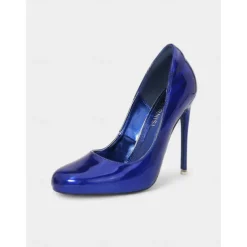 Women's Green Patent Leather High Heels – Shiny Stiletto Pumps with Pointed Toe for Christmas Parties and Nightlife Events