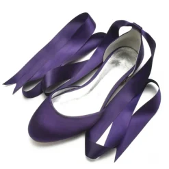 Women's Green Satin Ballet Flats with Long Ribbon Ties, Elegant and Comfortable Shoes for Weddings and Special Occasions