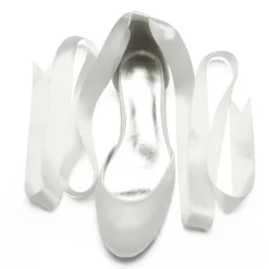 Women's Green Satin Ballet Flats with Long Ribbon Ties, Elegant and Comfortable Shoes for Weddings and Special Occasions