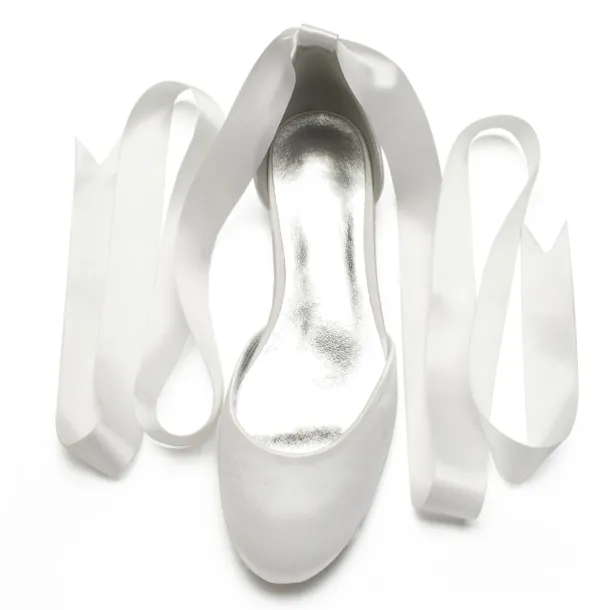 Women's Green Satin Ballet Flats with Long Ribbon Ties, Elegant and Comfortable Shoes for Weddings and Special Occasions