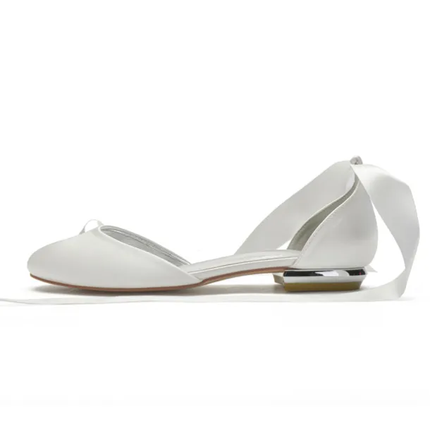 Women's Green Satin Ballet Flats with Long Ribbon Ties, Elegant and Comfortable Shoes for Weddings and Special Occasions