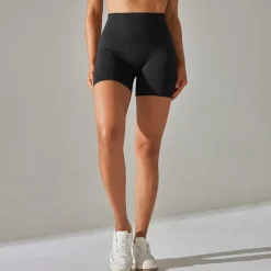 Women's Gym Shorts Yoga Shorts Workout Shorts High Waist Yoga Gym Workout Pilates Shorts Black White Dark Gray Sports Activewear Stretchy Slim