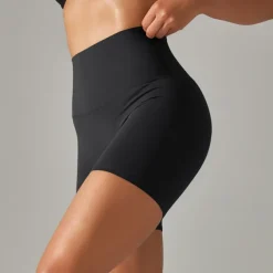 Women's Gym Shorts Yoga Shorts Workout Shorts High Waist Yoga Gym Workout Pilates Shorts Black White Dark Gray Sports Activewear Stretchy Slim