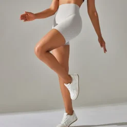 Women's Gym Shorts Yoga Shorts Workout Shorts High Waist Yoga Gym Workout Pilates Shorts Black White Dark Gray Sports Activewear Stretchy Slim