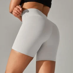 Women's Gym Shorts Yoga Shorts Workout Shorts High Waist Yoga Gym Workout Pilates Shorts Black White Dark Gray Sports Activewear Stretchy Slim