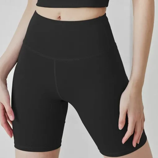 Women's Gym Shorts Yoga Shorts Workout Shorts High Waist Yoga Gym Workout Pilates Shorts Dark Grey Black Pink Sports Activewear Stretchy Slim